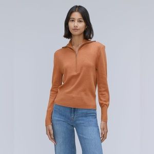 Everlane The Luxe Merino Half-Zip Sweater NWT